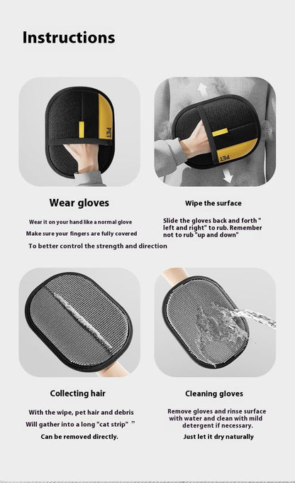 Reusable pet hair glove